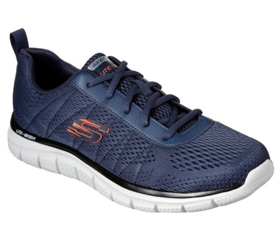 Skechers Tracking - Moulton Tenisky Panske Námornícka Modrá / Oranžové | 716-EGAJUT