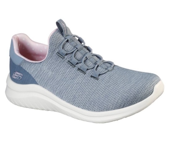Skechers Ultra Flex 2.0 - Delightful Spot Slip On Damske Siva / Ruzove | 706-BWERCI