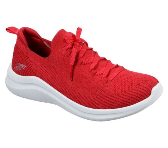 Skechers Ultra Flex 2.0 - Flash Illusion Slip On Damske Červené | 521-AOCWBY