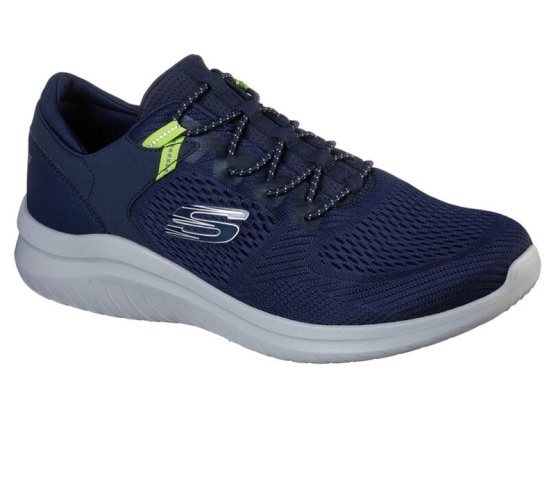 Skechers Ultra Flex 2.0 - Kerlem Slip On Panske Námornícka Modrá / Svetlo Zelene | 409-MAXGOF