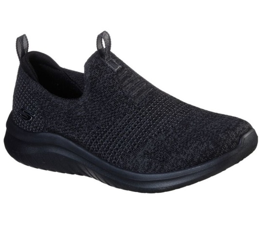 Skechers Ultra Flex 2.0 - Pretty Dazzling Slip On Damske Čierne / Siva | 370-AUEODQ