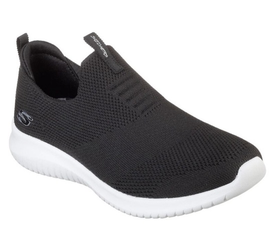 Skechers Ultra Flex - First Take Slip On Damske Čierne / Biele | 942-OTSZJW
