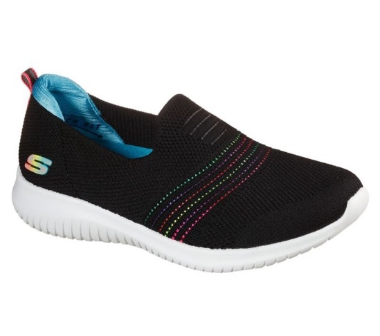 Skechers Ultra Flex - Serene Aura Slip On Damske Čierne / Viacfarebný | 657-SXMIHJ