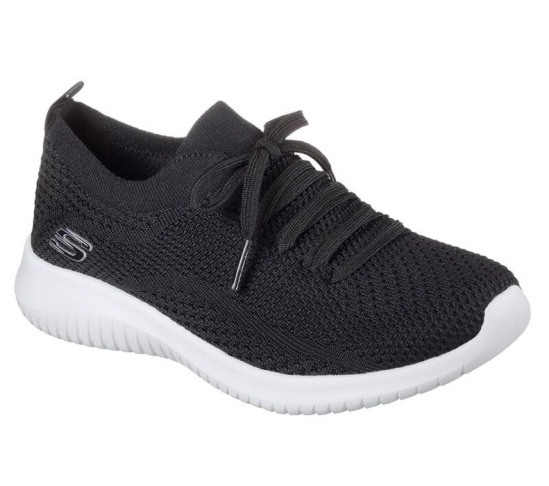 Skechers Ultra Flex - Statements Slip On Damske Čierne / Biele | 017-ZNDFIO