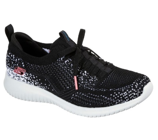 Skechers Ultra Flex - Twilight Twinkle Slip On Damske Čierne / Biele | 514-IAGVOZ