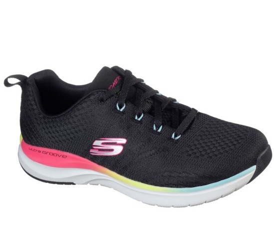 Skechers Ultra Groove - Pure Vision Tenisky Damske Čierne / Viacfarebný | 023-YRJUIN