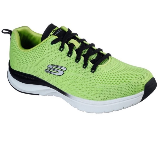 Skechers Ultra Groove - Templar Tenisky Panske Čierne / Svetlo Zelene | 905-GQRSAK