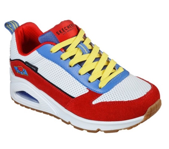 Skechers Uno - Bt21 Tenisky Damske Biele / Červené | 082-XVPNZH
