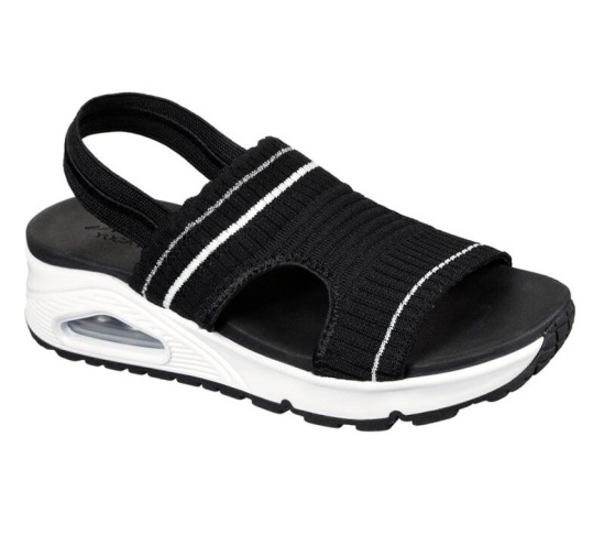 Skechers Uno - Coolio Sandale Damske Čierne / Biele | 839-PLDTNQ