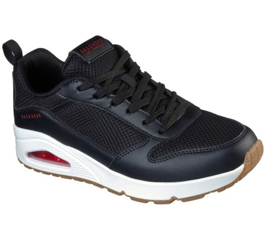 Skechers Uno - Fastime Tenisky Panske Čierne / Červené | 370-XHNFJG