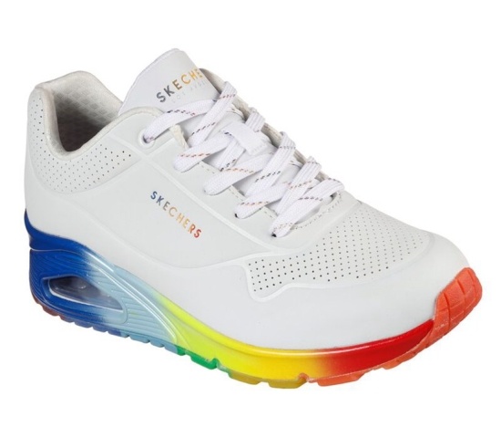 Skechers Uno - Rainbow Souls Tenisky Damske Biele / Viacfarebný | 275-NWBQMO