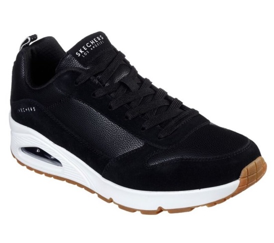 Skechers Uno - Stacre Tenisky Panske Čierne / Biele | 839-WDJMAI