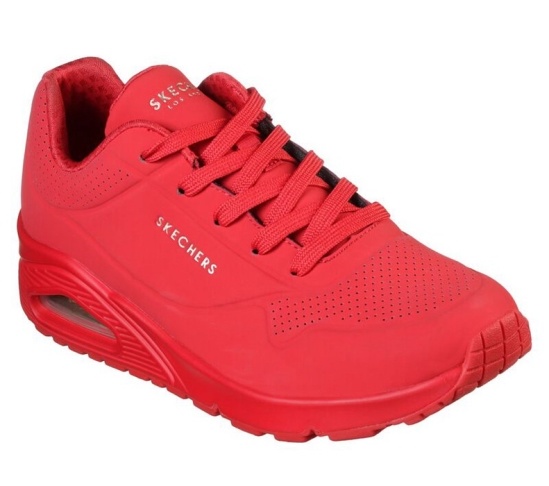 Skechers Uno - Stand On Air Tenisky Damske Červené | 704-WGPYTU