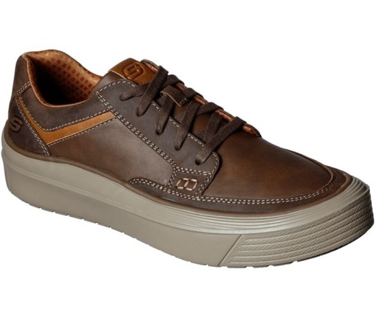 Skechers Viewport - Valence Snurovacie Topanky Panske Hnede | 069-EWLUHD