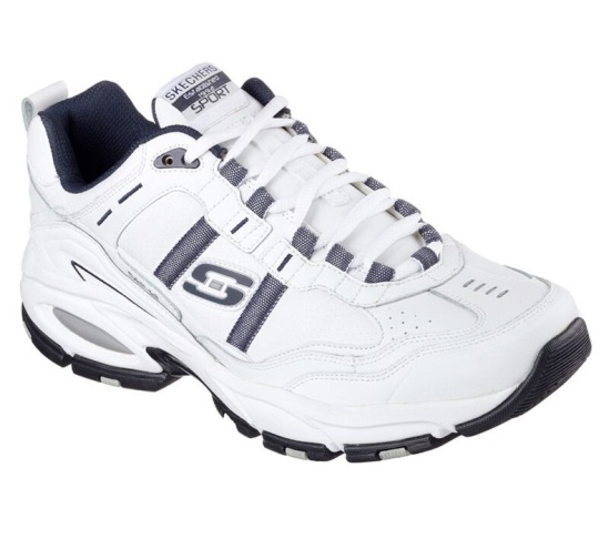 Skechers Vigor 2.0 - Serpentine Tenisky Panske Biele / Námornícka Modrá | 856-YCTEJZ